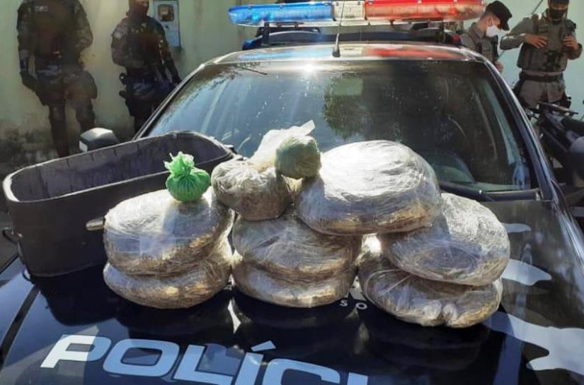 Ação conjunta entre policiais de MT e GO apreende 8 kg da droga Skank