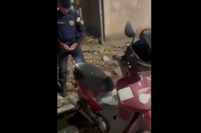 Veja Fotos e Vídeo: GM/VG recupera motocicleta Honda Biz furtada no bairro Araés, em Cuiabá