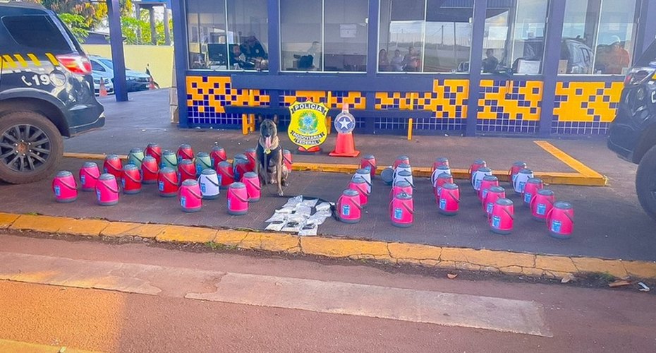 PRF apreende drogas e medicamentos em compartimento de carga na BR-163, em Rondonópolis (MT)