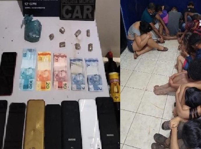 PM acaba com festa promovida pelo CV em MT, prende 11 e apreende ainda dois menores