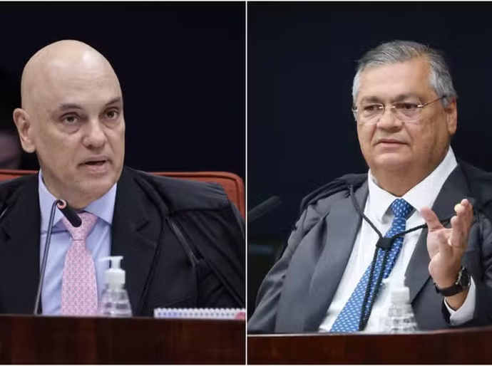 Moraes autoriza investigação de ameaças contra Dino por voto em julgamento de Bolsonaro na trama golpista