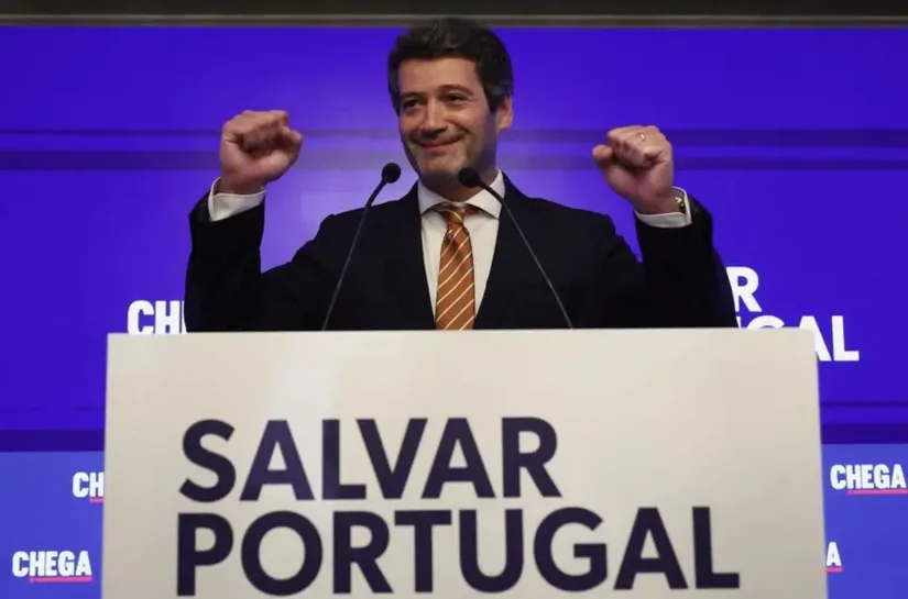 A rápida ascensão do Chega, partido de direita e anti-imigração que empatou com a esquerda em Portugal