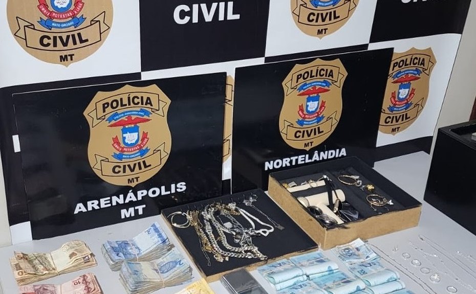 Operação apreende joias roubadas e 32 mil falsificados em tabacaria usada como ponto de encontro de criminosos