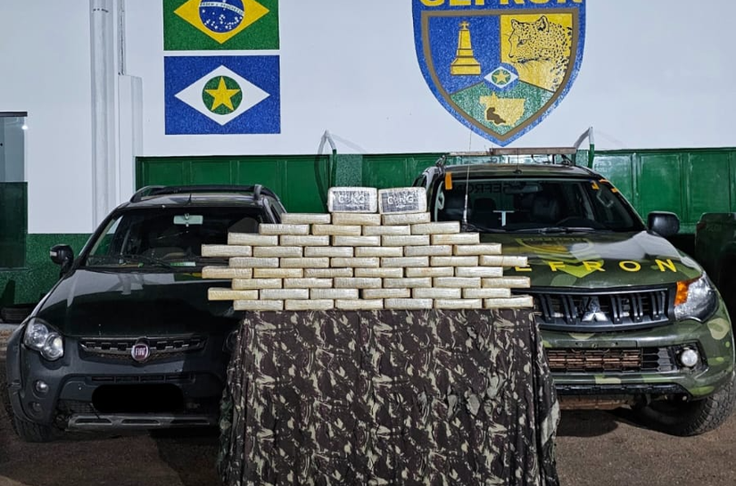 Gefron apreende 50 tabletes de cocaína e causa prejuízo de R$ 900 mil às facções criminosas