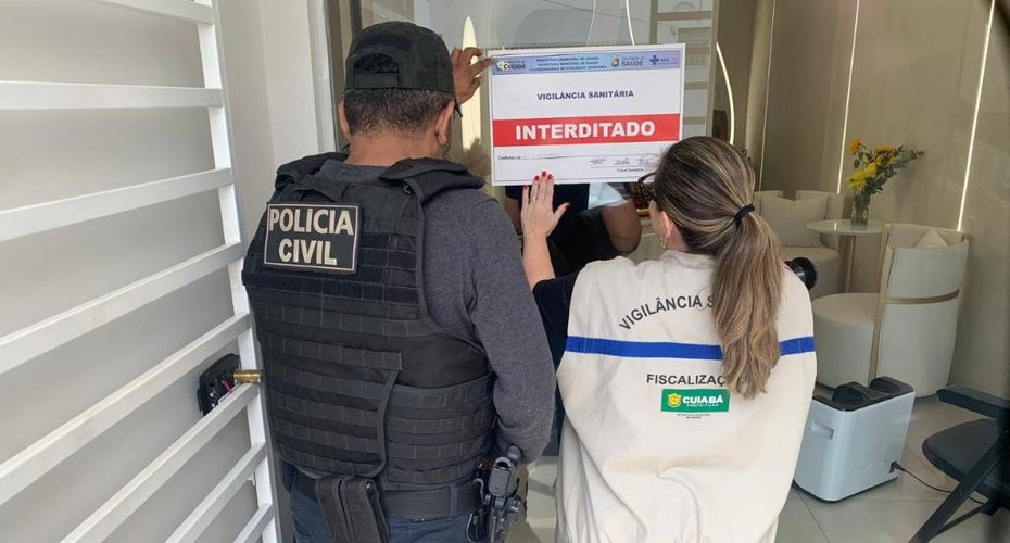 Polícia Civil e Vigilância Sanitária interditam terceira empresa em Cuiabá por atuação irregular