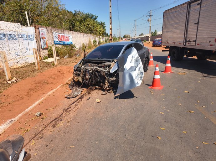 Acidente grave na Av. São Gonçalo mobiliza Guarda Municipal de Várzea Grande