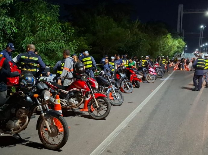 Operação Lei Seca termina com duas prisões e 34 motos removidas em Várzea Grande