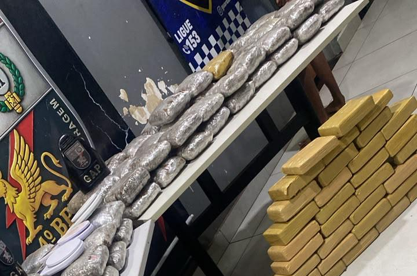Veja Vídeo: Polícia Militar apreende mais de 170 tabletes de skunk em Várzea Grande