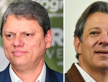 Datafolha/SP: Tarcísio tem 60% dos votos válidos no 1º turno; Haddad, 35%