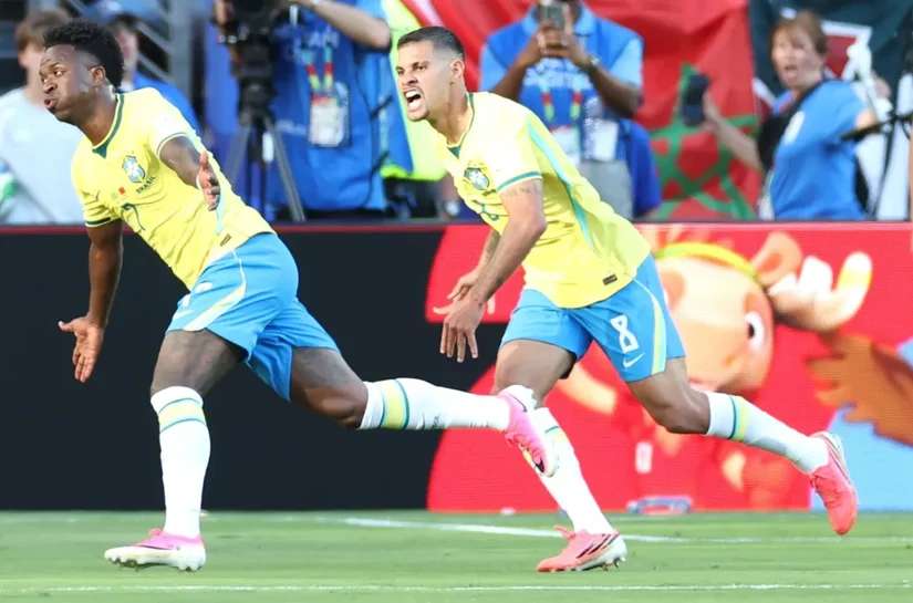 Vini Jr. marca golaço, mas Brasil só empata com Marrocos na estreia da Copa
