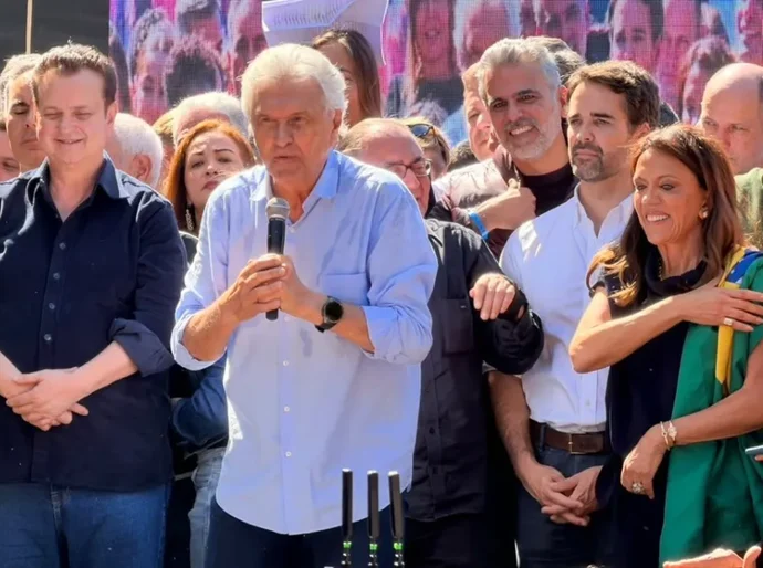 Caiado lança candidatura com foco em segurança pública e críticas ao PT