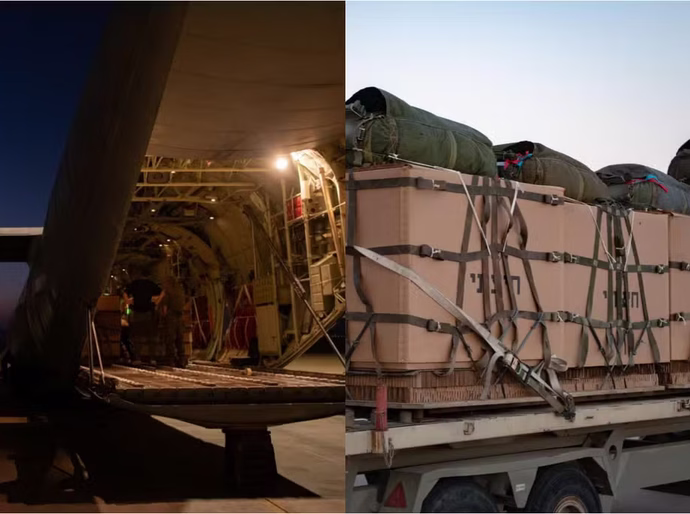 Israel anuncia retomada de entrega de ajuda aérea de comida em Gaza