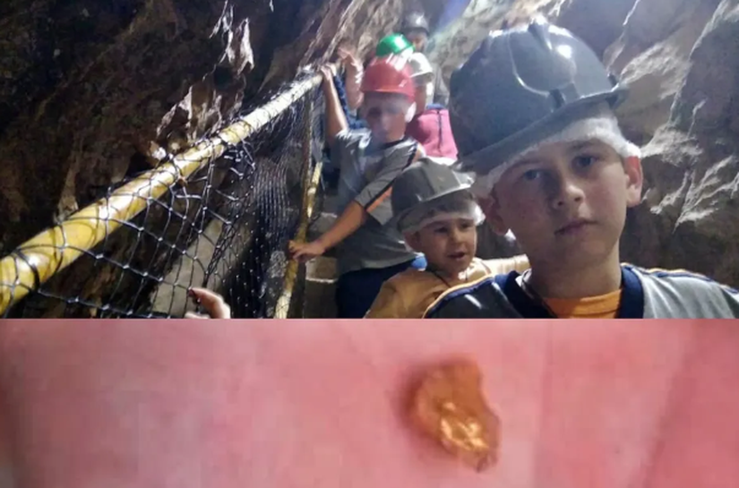 Aluno de 12 anos encontra pepita de ouro em excursão escolar em mina desativada em MG