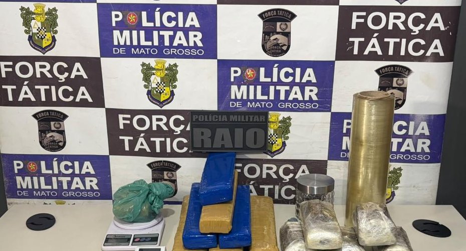 Polícia Militar prende homem com 11 quilos de maconha em Rondonópolis,MT