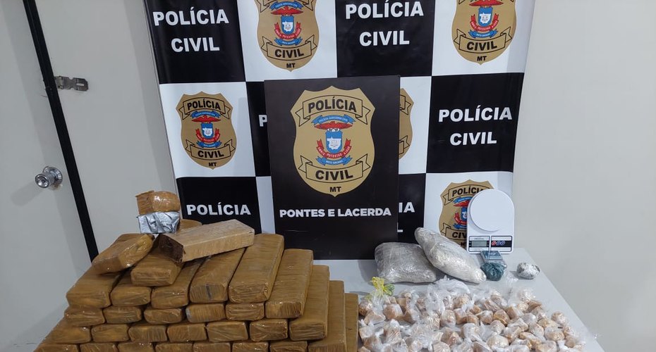 Polícia Civil apreende carregamento de maconha e pasta base que seria distribuído em Pontes e Lacerda