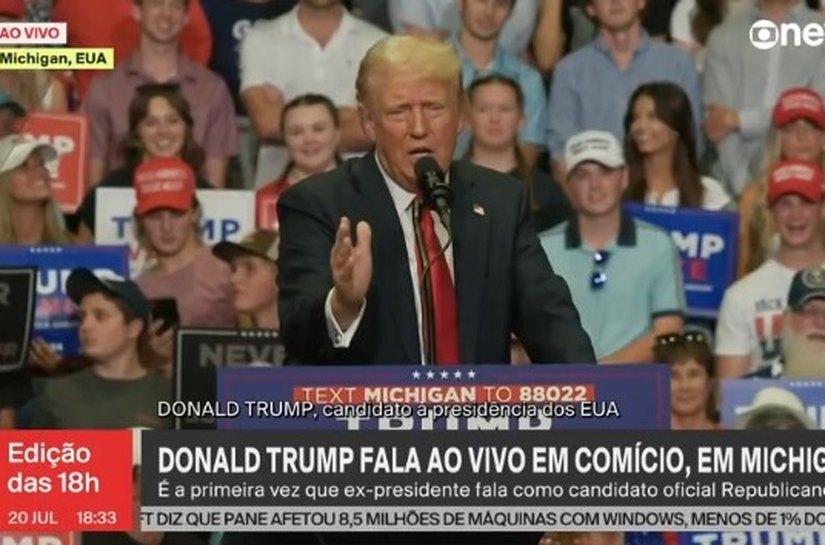 Em 1º comício após atentado, Trump faz enquete sobre quem deveria ser seu adversário: 'Kamala ou Biden?'