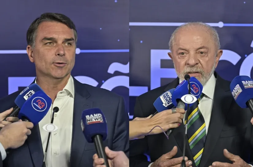 Flávio e Lula trocam ataques e citam Luchsinger, Vorcaro e SUS no 1º debate