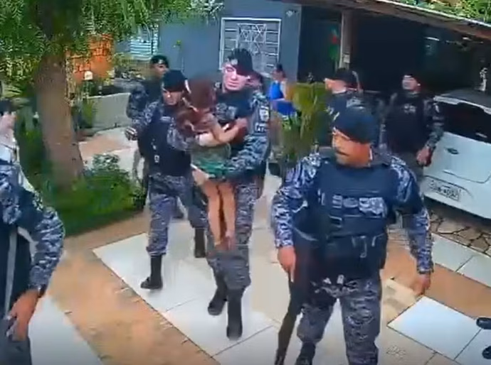 Ataque brutal termina com PM atirando para salvar criança e avó em Cáceres,MT