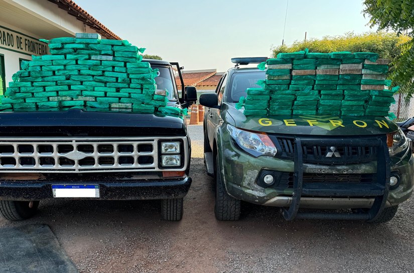 Gefron apreende 140 tabletes de pasta base de cocaína e causa prejuízo de R$ 2,5 milhões ao crime