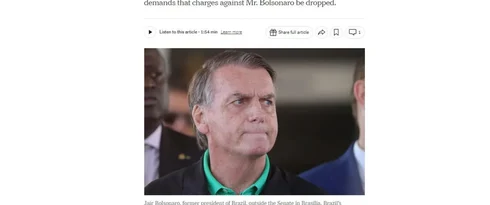 Imprensa internacional repercute operação da PF contra Bolsonaro