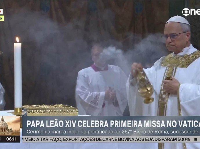 Papa Leão XIV pede que a Igreja seja um 'farol que ilumina as noites do mundo' em homilia de 1ª missa
