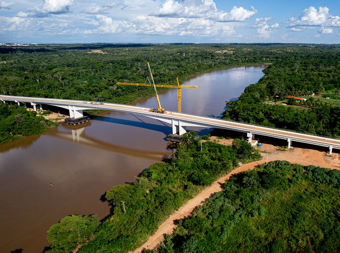 Maior ponte construída sobre o Rio Cuiabá terá 390 metros de extensão