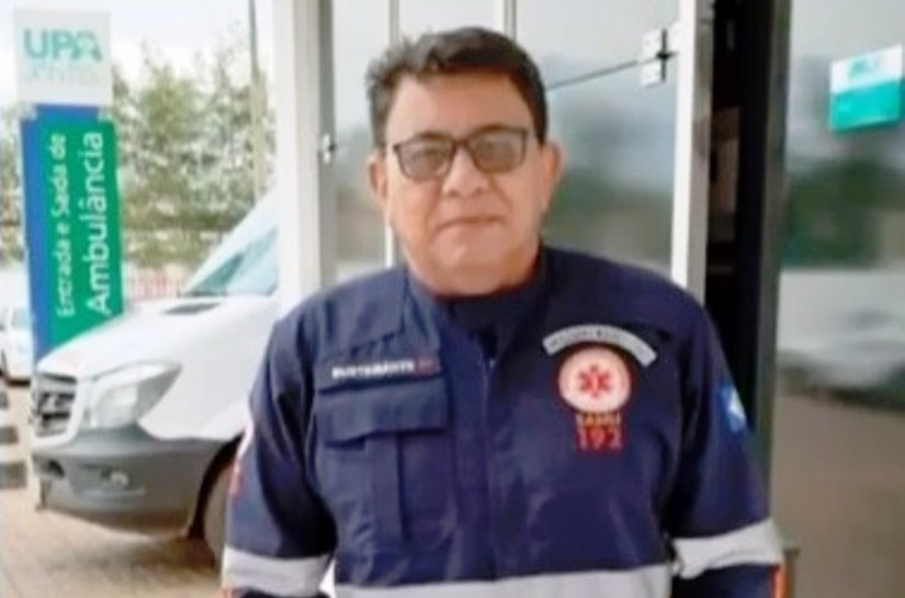 Veja Fotos e Vídeos: Euzébio Bustamante, de 59, que morreu pela Covid 19 é homenageado pelos colegas do Samu