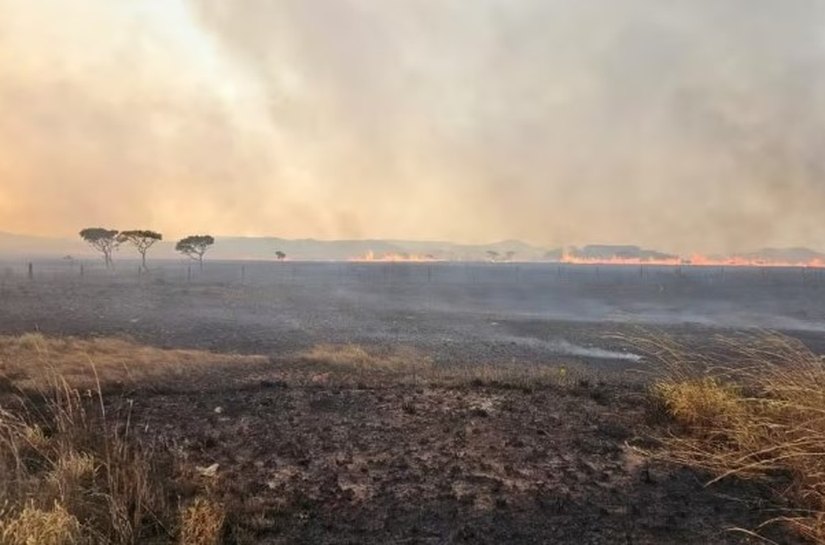 Incêndio destrói cerca de 10 mil hectares na Chapada dos Veadeiros; aviões ajudam no combate às chamas