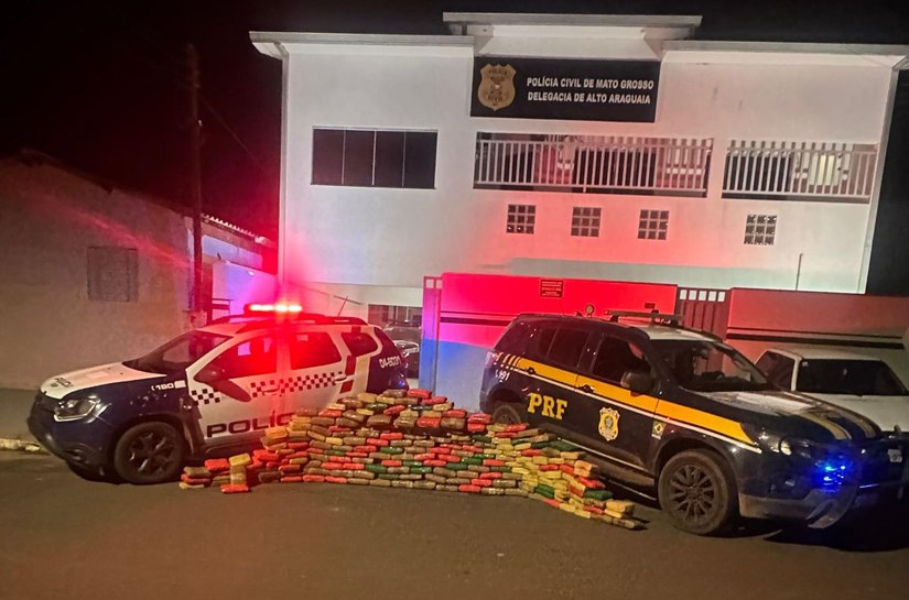 Polícia Militar e PRF apreendem 212 quilos de supermaconha em Alto Araguaia, MT