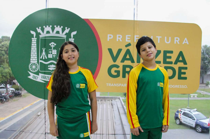 Verde e amarelo nos uniformes escolares de Várzea Grande reforçam identidade nacional e não configuram propaganda política
