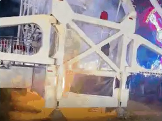 Pânico na Expoagro: Roda-gigante pega fogo e visitantes pulam de cabine em Cuiabá