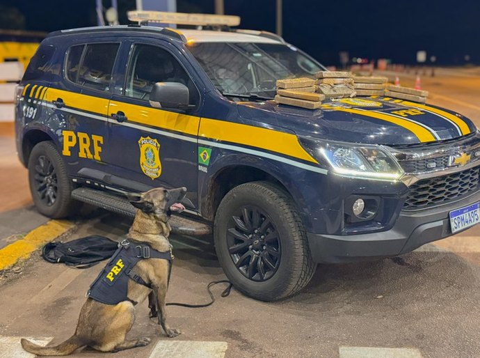 PRF apreende 15 kg de maconha em ônibus interestadual durante fiscalização em Rondonópolis, MT