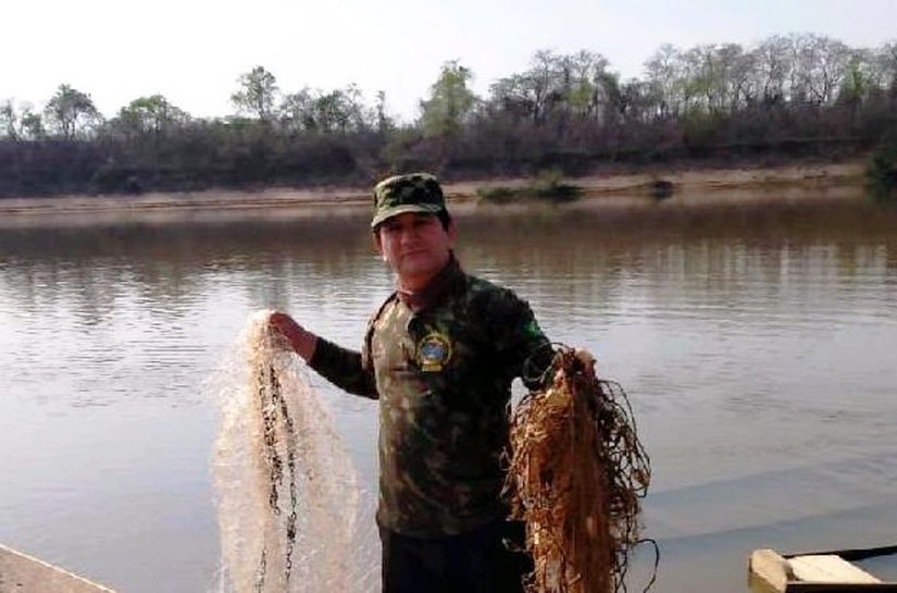 Fiscalização apreende dois mil metros de rede na Baixada Cuiabana