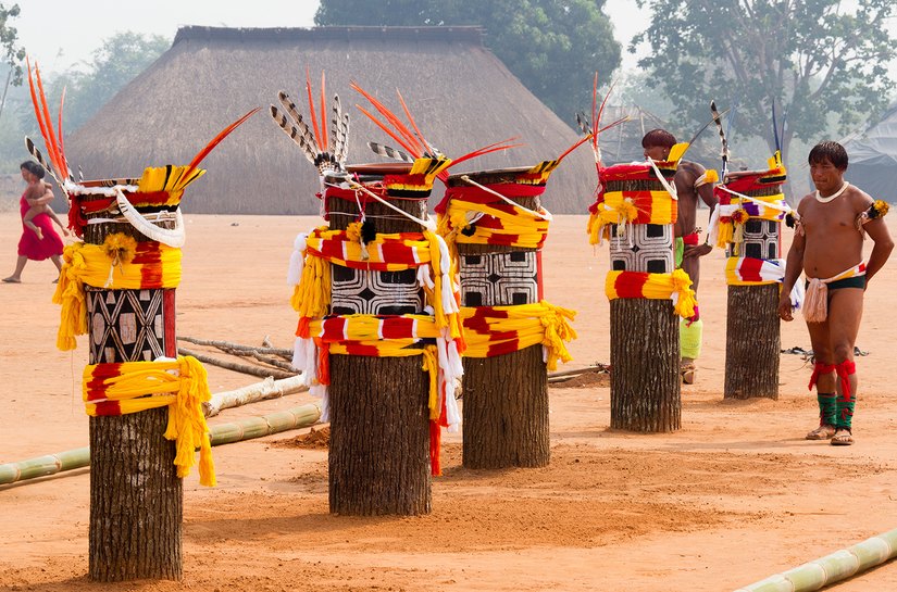 Cerimônia sagrada dos povos indígenas é realizada no Xingu