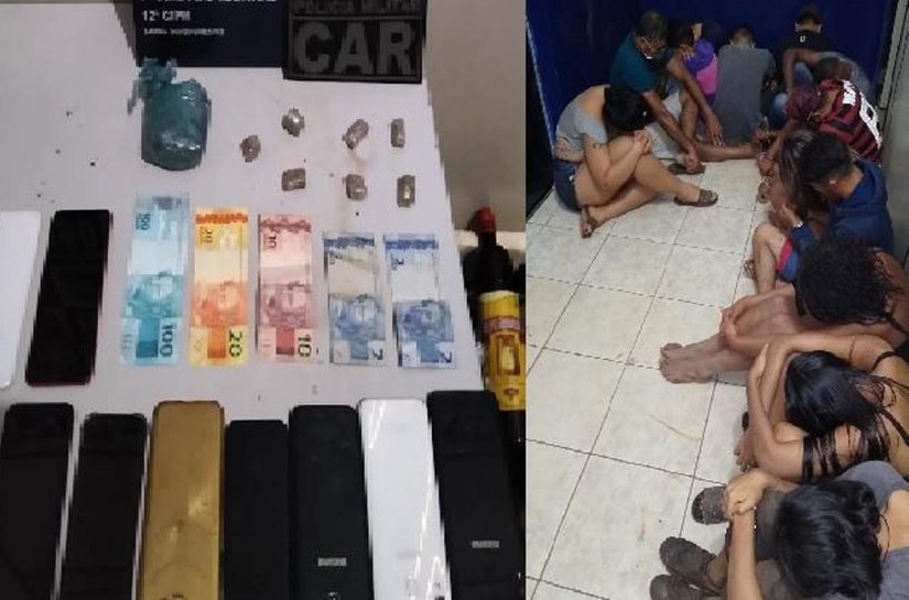 PM acaba com festa promovida pelo CV em MT, prende 11 e apreende ainda dois menores