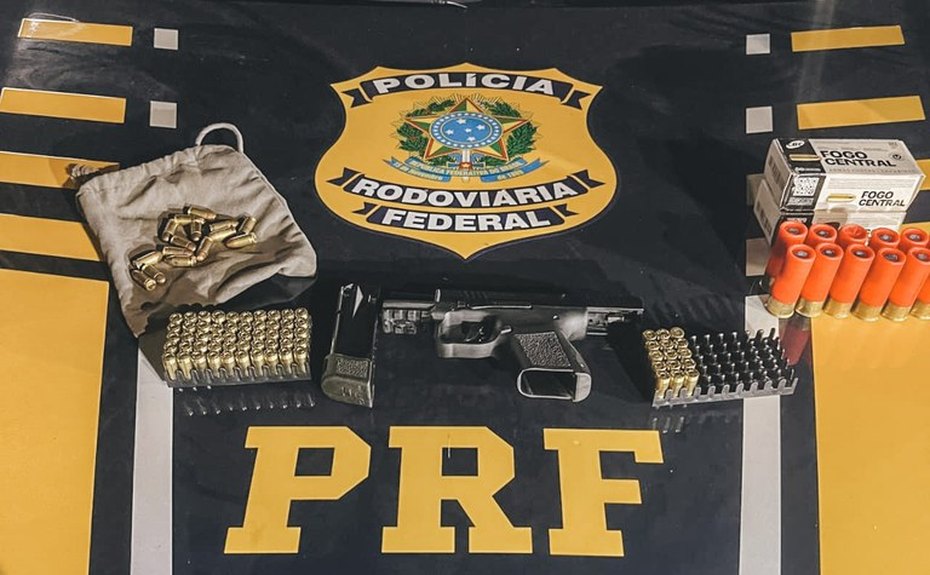 PRF apreende armas e munições durante fiscalização na BR-163 em Guarantã do Norte, MT