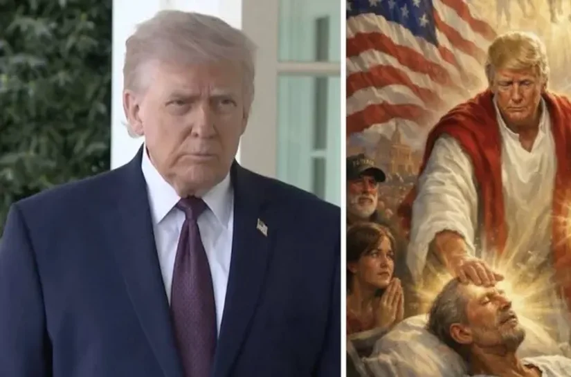 Imagem de Trump como Jesus Cristo e embate com o papa provocam reação até entre aliados