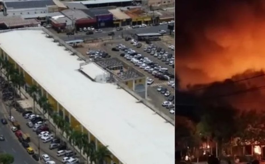 Três mil pessoas ficarão desempregadas com o maior incêndio da história de Cuiabá, no Shopping Popular