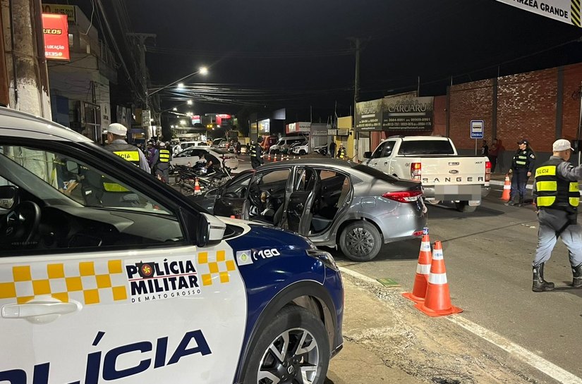 Operação Lei Seca termina com cinco prisões e 48 veículos removidos em Várzea Grande