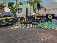 PRF apreende grande quantidade de drogas em caminhão na BR-070, em Várzea Grande