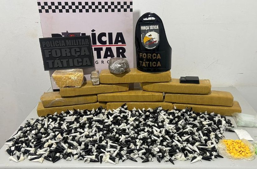 Força Tática prende faccionado com tabletes de maconha, comprimidos de ecstasy e mil pinos de cocaína