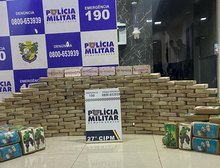 Polícia Militar e PRF apreendem 300 quilos de drogas escondidos em caminhão em Confresa, MT