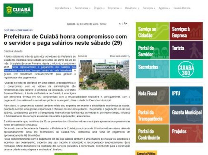 Atraso no pagamento afeta servidores da Educação em Cuiabá