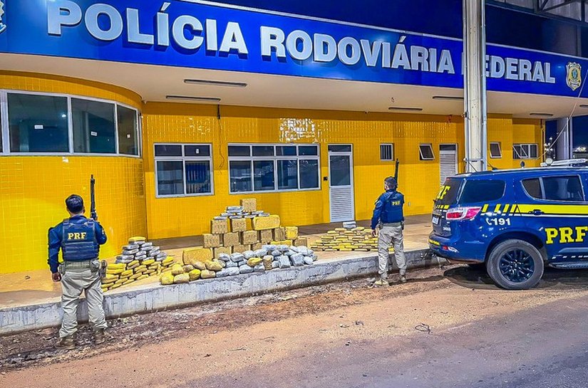 PRF apreende 230 kg de Skunk escondidos em carga de inhame durante fiscalização em Primavera do Leste,MT