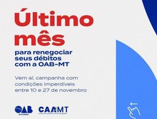 OAB-MT faz última campanha de regularização do ano; conheça benefícios para adimplentes