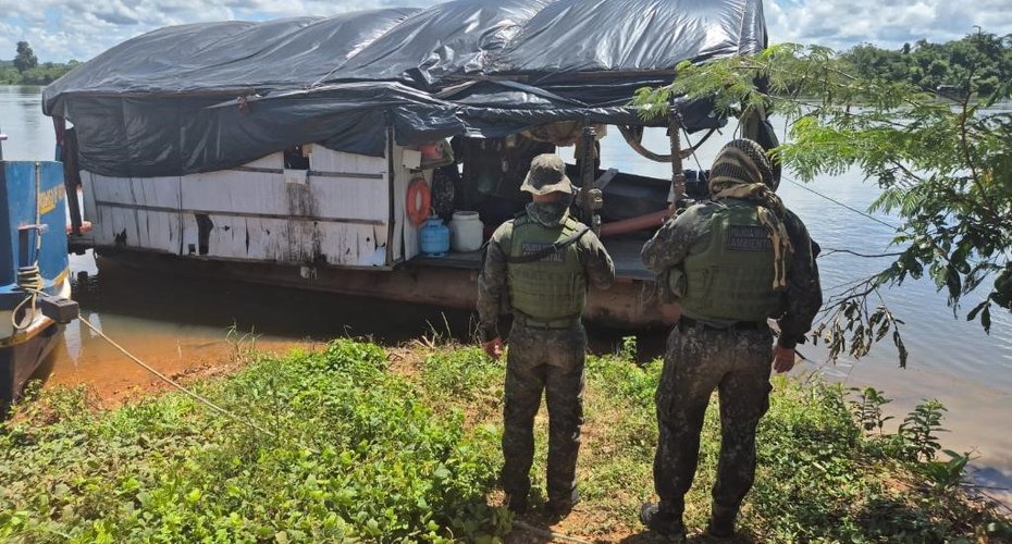Batalhão Ambiental fecha garimpo ilegal e prende dois homens em Alta Floresta