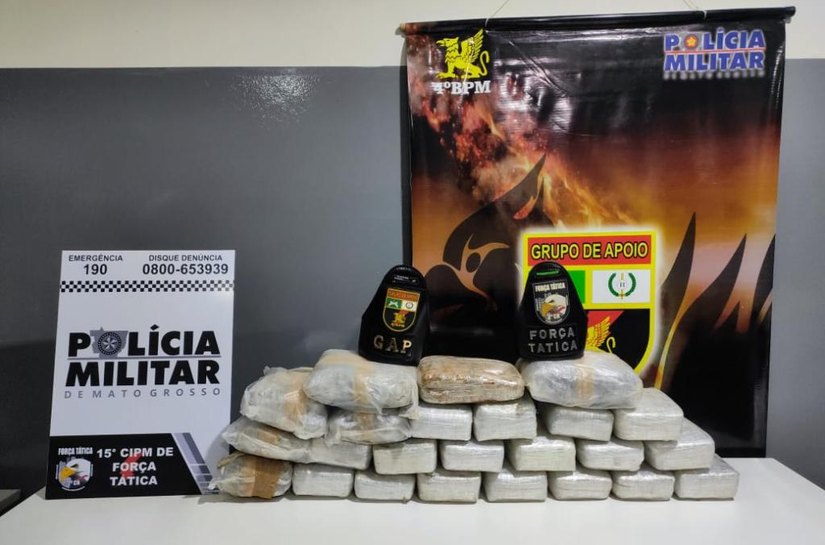 Polícia Militar prende homem com 40 quilos de maconha em Várzea Grande