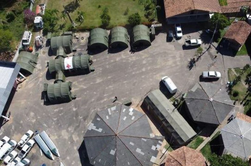 Hospital montado para atender povo yanomami começa a funcionar