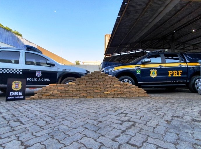 Veja Foto e Vídeos: PRF e Polícia Civil apreendem 186 kg de pasta base de Cocaína em MT