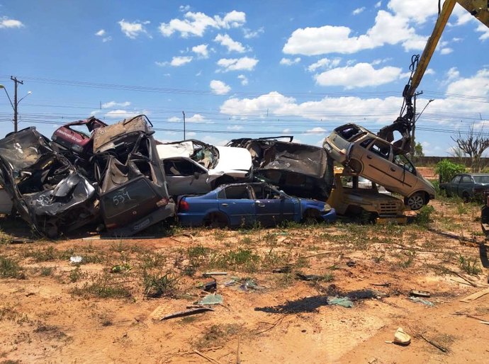 Mais de 165 veículos são reciclados em mais uma etapa da operação Pátio Limpo